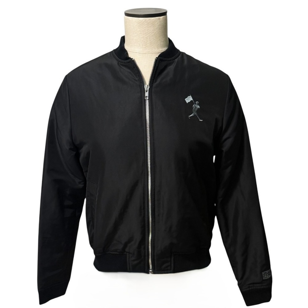 Baseballism Babe Ruth Flag Man Black Bomber Jacket NWT Men's Size Small S